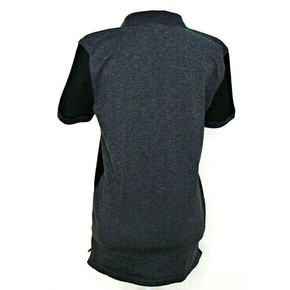 Womens Calvin Klein Slim Fit 1/4 Zip Liquid Touch Polo Shirt Black Gray Sz Med - Picture 4 of 12